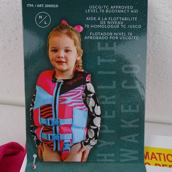Hyperlite Child Life Vest Jacket Girls USCG Approved (33-55 lbs) - Picture 11 of 12